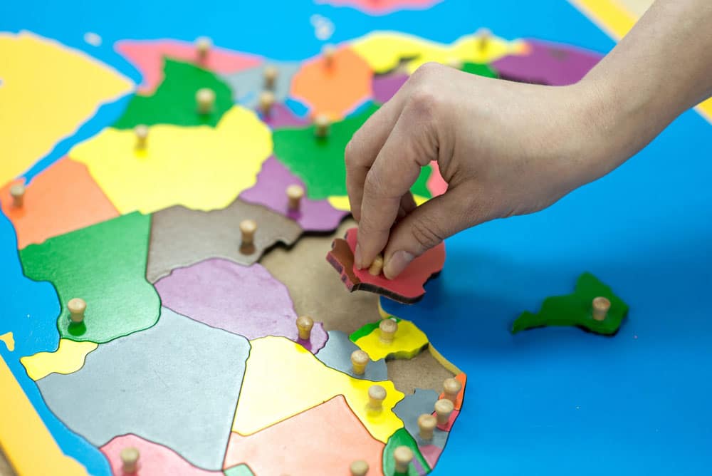 Puzzle de l'Afrique Montessori